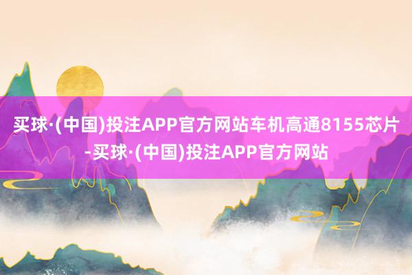 买球·(中国)投注APP官方网站车机高通8155芯片-买球·(中国)投注APP官方网站