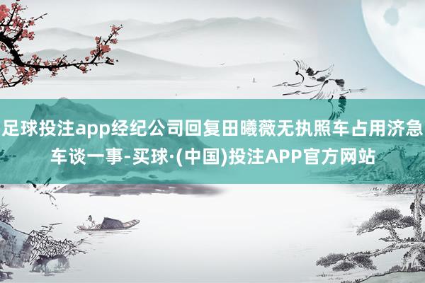 足球投注app经纪公司回复田曦薇无执照车占用济急车谈一事-买球·(中国)投注APP官方网站