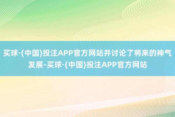 买球·(中国)投注APP官方网站并讨论了将来的神气发展-买球·(中国)投注APP官方网站