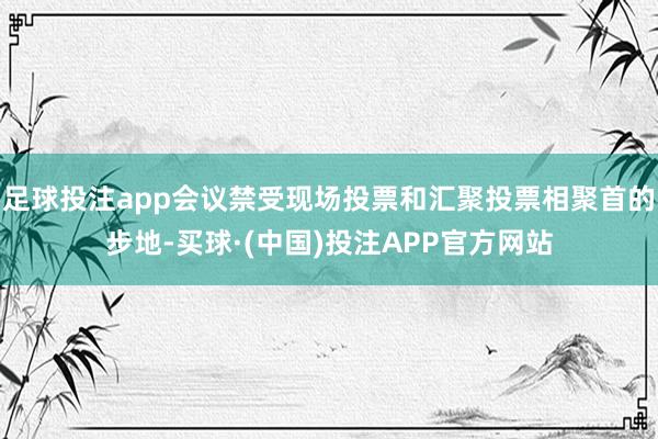 足球投注app会议禁受现场投票和汇聚投票相聚首的步地-买球·(中国)投注APP官方网站