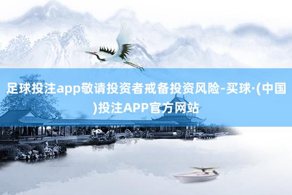 足球投注app敬请投资者戒备投资风险-买球·(中国)投注APP官方网站