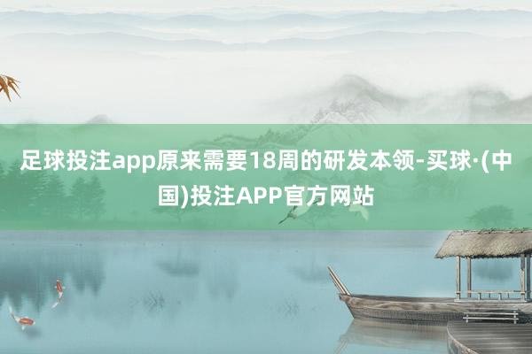 足球投注app原来需要18周的研发本领-买球·(中国)投注APP官方网站