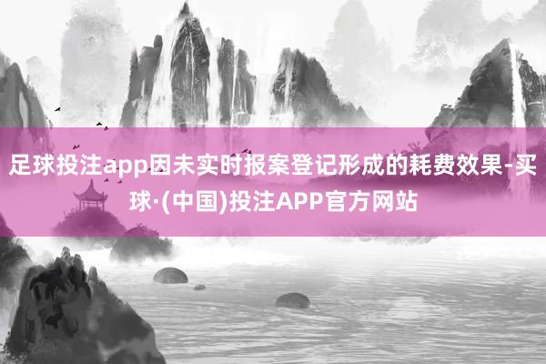 足球投注app因未实时报案登记形成的耗费效果-买球·(中国)投注APP官方网站