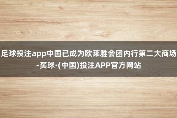 足球投注app中国已成为欧莱雅会团内行第二大商场-买球·(中国)投注APP官方网站