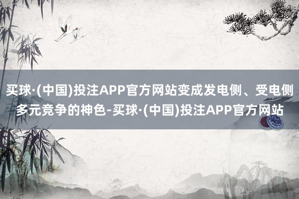 买球·(中国)投注APP官方网站变成发电侧、受电侧多元竞争的神色-买球·(中国)投注APP官方网站