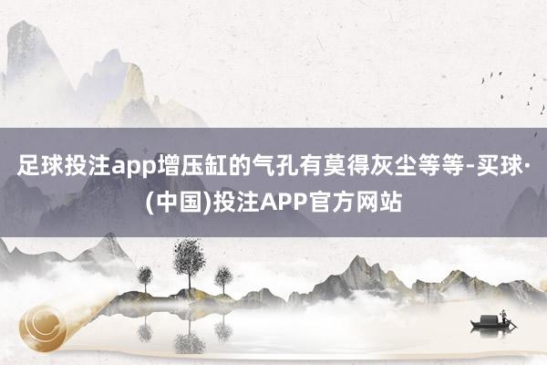 足球投注app增压缸的气孔有莫得灰尘等等-买球·(中国)投注APP官方网站