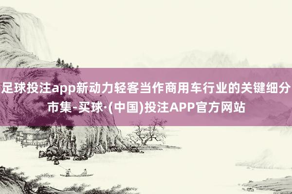 足球投注app新动力轻客当作商用车行业的关键细分市集-买球·(中国)投注APP官方网站