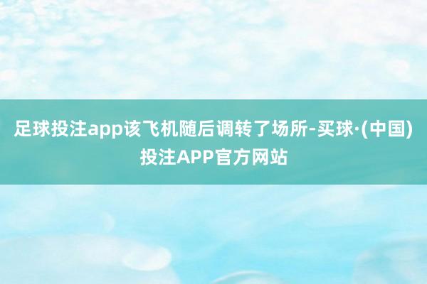 足球投注app该飞机随后调转了场所-买球·(中国)投注APP官方网站