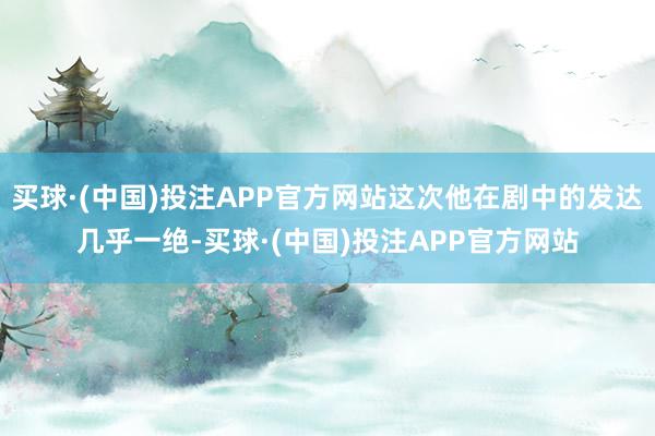 买球·(中国)投注APP官方网站这次他在剧中的发达几乎一绝-买球·(中国)投注APP官方网站