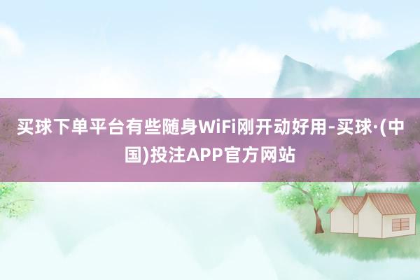 买球下单平台有些随身WiFi刚开动好用-买球·(中国)投注APP官方网站