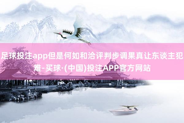 足球投注app但是何如和洽评判步调果真让东谈主犯难-买球·(中国)投注APP官方网站