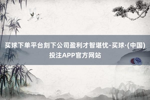 买球下单平台刻下公司盈利才智堪忧-买球·(中国)投注APP官方网站