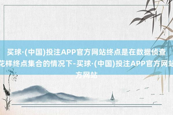 买球·(中国)投注APP官方网站终点是在数据侦查花样终点集合的情况下-买球·(中国)投注APP官方网站