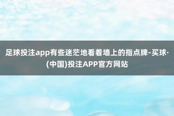 足球投注app有些迷茫地看着墙上的指点牌-买球·(中国)投注APP官方网站