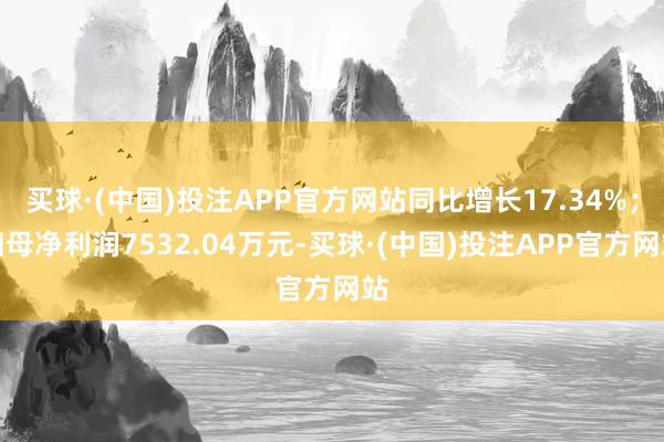 买球·(中国)投注APP官方网站同比增长17.34%；归母净利润7532.04万元-买球·(中国)投注APP官方网站
