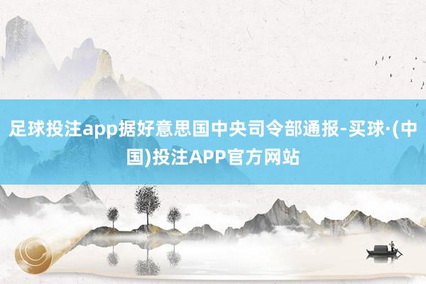 足球投注app据好意思国中央司令部通报-买球·(中国)投注APP官方网站